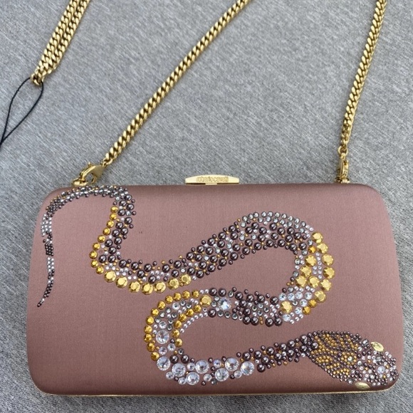 Roberto Cavalli Satin and Crystal Snake Crossbody - Picture 3 of 10